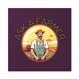 Ask a Farmer, village life, american farm, gift present ideas Posters and Art